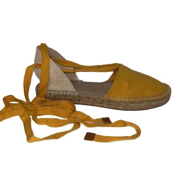 NWT ALDO Seniorita Yellow Wrap Tie Espadrilles 8.5 - Picture 3 of 12